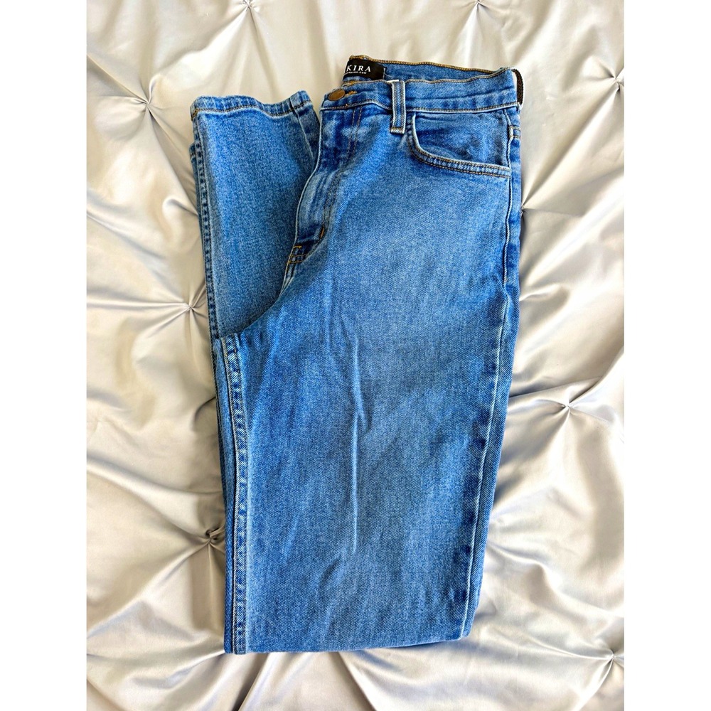 AKIRA Mid Rise Skinny Medium Wash Blue Denim Jeans 5-Pocket Women